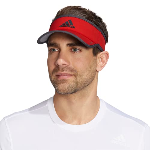 adidas Viseira masculina Superlite 2 Performance, Better Scarlet/Cinza carbono, tamanho único