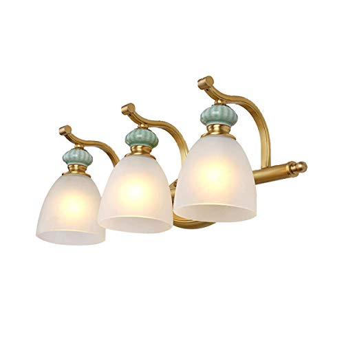 American Style Messing Spiegel Frontleuchten Vintage Minimalismus Badezimmer Vanity Lights Make-up Schrank Wandleuchte Für Flur Schlafzimmer