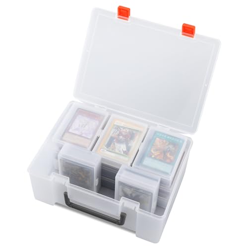 Estampas Del Mundial, Saichotoy - Caja de almacenamiento para tarjetas de trading para más de 800 tarjetas de Pokemon, MTG, Yugioh, TCG con 11 cajas individuales de iniciación cada...