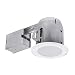 Globe Electric 5" LED IC Rated Recessed Bathroom Lighting Kit, Tempered Frosted Glass, White Finish, Easy Install Push-N-Click Clips, LED Bulb Included, 90752