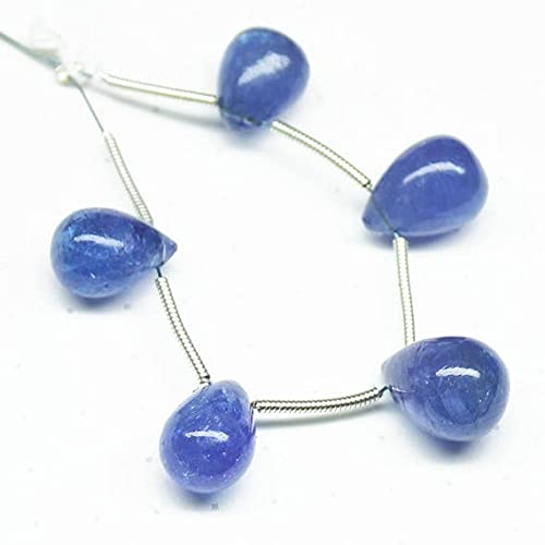 Tanzanite violette naturelle perles lisses en forme de goutte 12-13mm lot de 5 pièces
