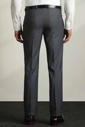 Image of Van Heusen Men's Mid Rise Slim Fit Premium Formal Trousers | Superior Comfort | Auto-Flex Waist Band | Soft Touch