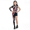 NLIEOPDA Halloween Snake Printed Costume for Girls Reputation Outfits Jumpsuit One Shoulder Bodysuit Cosplay Costume,120 #1