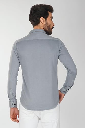 Image of Men's Denim Shirt | Heavy Quality Shirt | Full Sleeves | Regular Fit | Casual Shirt | Spread Collar | Double Pocket | Trendy & Stylish | Soft Fabric