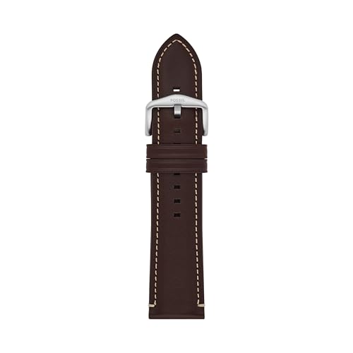 Image of Fossil Men's 22mm Dark Brown LiteHide Leather Watch Band