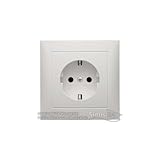 Schutzleiterkontakt rund=nein Berker Schuko-Steckdose pws/matt 47229909 mit Abdeckplatte S.1 Steckdose 4011334233008