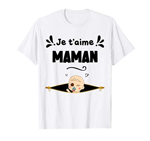 Je t'aime maman - Annonce grossesse - Humour femme enceinte T-Shirt Cover