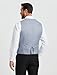 HISDERN Suit Vests for Men Business Formal LIght Grey Dress Waistcoat Vest with 3 Pockets for Suit or Tuxedo Grooms Wedding Party Business Causal Gray