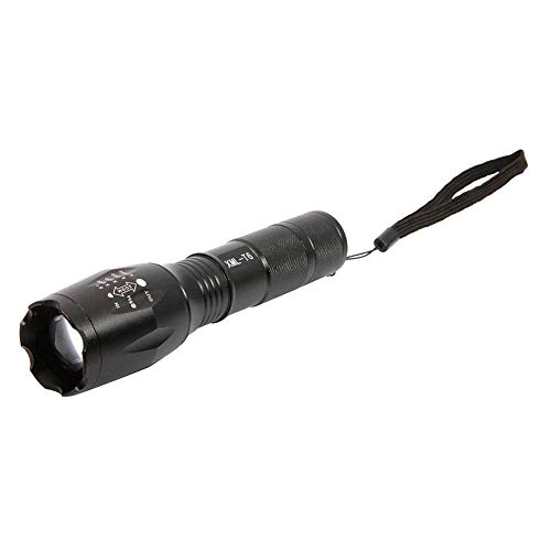 FLOBBS Lampe De Poche à Del éblouissante en Aluminium Alliage D'aluminium Rechargeable 18650 Lampe De Poche 10W / 500m Lampe De Poche éblouissante Blanche