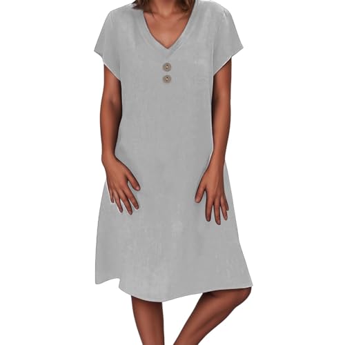 Robe de vacances légère col en V pour journées ensoleillées et détente
