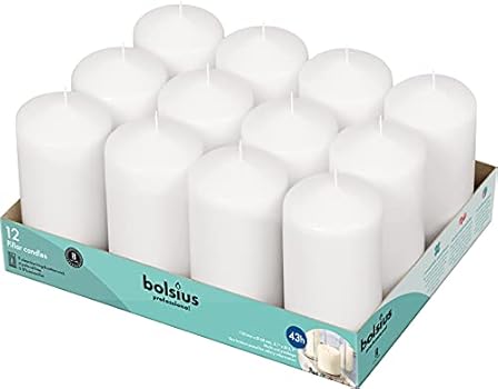 Bougies Anti-gouttes Müller Bougies Piliers Blanches 68x180mm