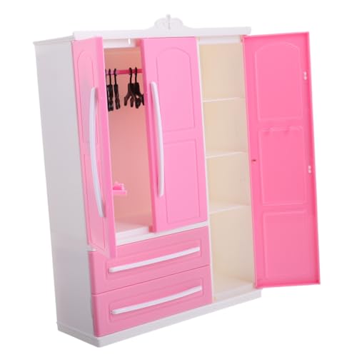 Armoire poupée 30 cm : le cadeau idéal avec ses 10 mini cintres colorés de jeu