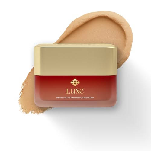 Image of Just Herbs Luxe Infinite Glow Hydrating Foundation | Luxury Makeup | Ayurvedic Skin-Loving Formula | Soft Matte Finish | Non-Cakey & Long-Lasting (NUDE)