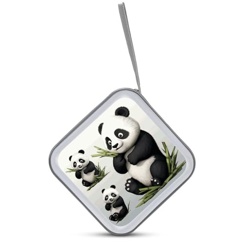Étui de rangement CD/DVD 40 compartiments antichoc, sacoche zippée panda ultra protectrice