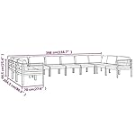 Modulares Aluminium Lounge-Set Anthrazit 10-teilig