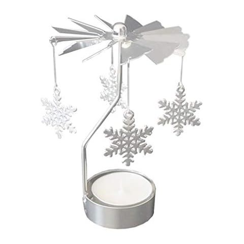COMVIP Silver Snowflake Tea Light Holder Cover