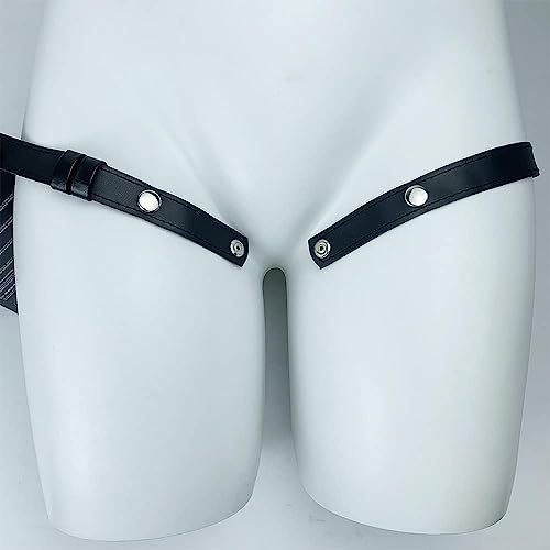 Image of Male Chastity Cage Anti-Off Strap,Leather Chastity Belt Device Penis Cage Accessories,Adjustable Cock Cage Auxiliary Belt Sex Toy for Men (Black)