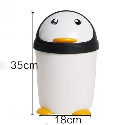 Caneca de basura grande con tapa forma pingüino miniatura 2