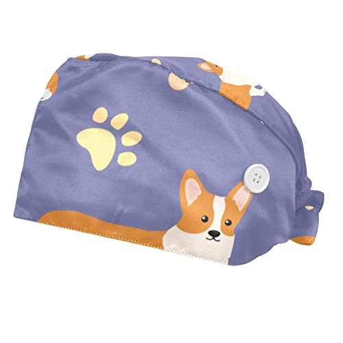 Chapeaux de Travail Corgi Mignon : Lot de 2 Casquettes Unisexes Réglables