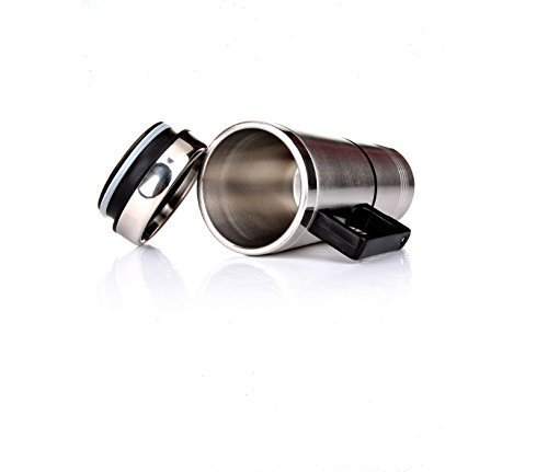 Auto Elektrische Heizungs Tasse/Car Electric Heater Mug - Mengshen Heating Water Coffee Cup with Charger 12V Stainless Steel Car Cigarette Lighter Auto Kettle Pot Bottle Hot Portable Travel, CA03