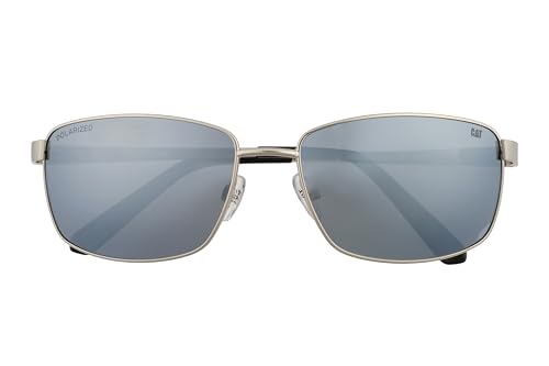 Image of CAT Men's CTS 8030 Polarized Navigator Sunglasses, 61 mm, Matte Silver