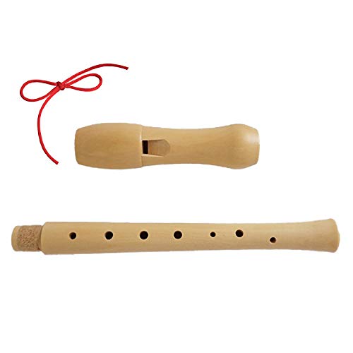 Flauta Dulce de Madera Soprano Clarinete con Llave en C de 8 Orificios Flauta de Flauta Vertical Instrumento Musical de Madera (Color : Multi)