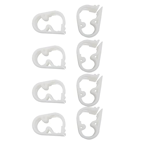 YHXiXi - Morsetto per sifone, 8 pezzi, in plastica bianca, regolabile, per controllo del flusso d'acqua, 6-12 mm, per bottiglie di birra e bottiglie di infusione
