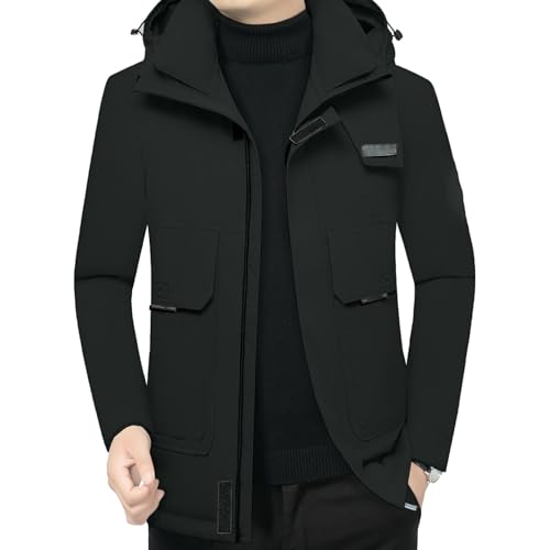 Chaqueta de plumón de montaña y ciudad para hombre abrigo con capucha 7