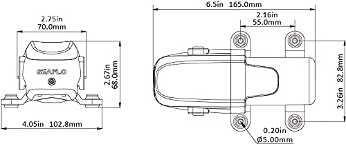 SEAFLO Serie 23A Diafragma automático bajo demanda 1.5 GPM 40 psi Bomba de presión de agua