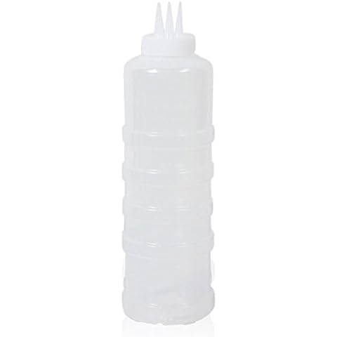 GARASANI 3 Hole Sauce Squeeze Condiment Bottles Dispenser (24oz - 700ml) Cover