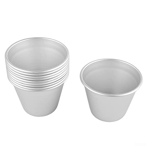 Juego de 10 tazas de aluminio perfectas para postres individuales como brownies y golosinas de gelatina