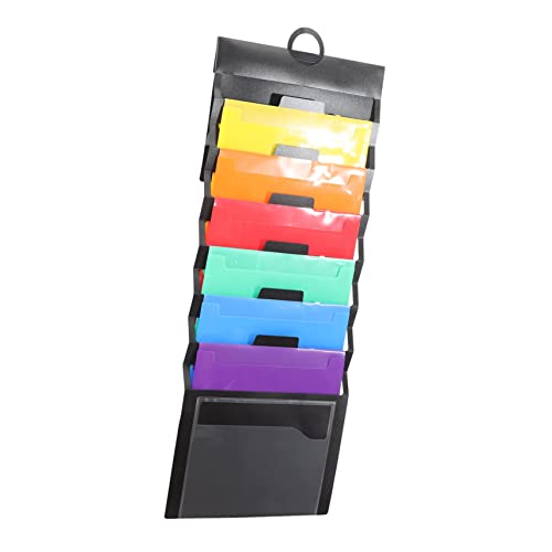 SEWACC Portable Wall File Organizer Capacity Document Folder Multi Color Hanging File Bag for Office Practical Organizer to Keep Neat and Tidy