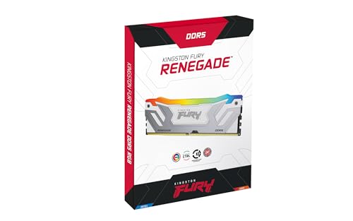Image of Kingston Fury Renegade RGB White XMP 48GB 8400MT /s DDR5 CL40 CUDIMM (Kit of 2) Desktop Gaming Memory - KF584CU40RWAK2-48