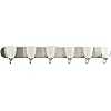 Gather Collection 6-Light Etched Glass Traditional Bath Vanity Light Brushed Nickel