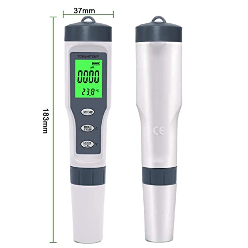 Digital Ph Meter With Atc Ph Tester,3-In-1 Tds/Ph/Temperature Meter,0.01 Resolution High Accuracy Pen Type Tester, Water Tester For Household Drinking, Pool And Aquarium #TOP5