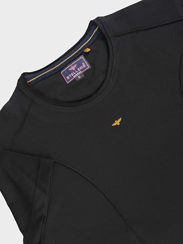 Image of STELLERS Womens Spiumo Cotton Solid Crew Neck T-Shirt Regular Fit | Odour Resistant | Quick Dry | Stretchable | Lightweight