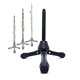 Coret Woodwind Instrument Stand, Flute and bB Clarinet Stand, Portable Foldable Tripod Holder Desk Stand for Flute Clarinet Woodwind Instrument