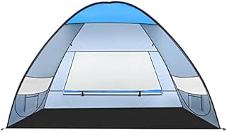 Beach Tent Shade Pop Up: Large UPF 50+ Sun Shelter Tents for 3-4 Person Windproof Portable Anti-UV Cabana Canopy Instant Sunshade Foldable Easy Set Up for Family Camping Travel Hiking