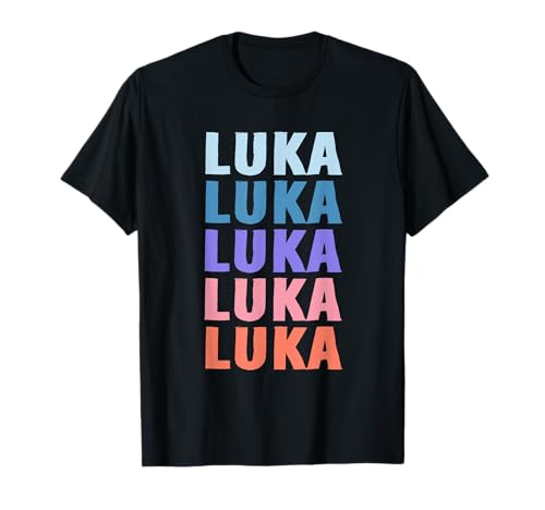 Cadeau amusant avec prénom luka personnalisé t-shirt