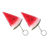 Alipis 2 piezas Llavero Colgante de Rodajas de Sandía Adorno para Bolsos y Decoración DIY de Accesorios Bijouterie Encantos Color Rojo para Mujer