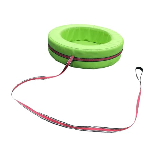 DYNWAVE Kids Hand Pulled Cart Children's Soft Tire Cart Gift 360 Degree Rotating Versatile with Wheels Interactive Toy for Park Party, Green