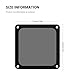 Dust Filter PC 120mm for Computer Cooler/PSU/Routers Nylon 80 Mesh, Magnetic Frame PC Fan Dust Mesh Cooler Filter Dustproof Computer Fan Grills (Nylon, 120 * 120mm, 2pcs, Black)