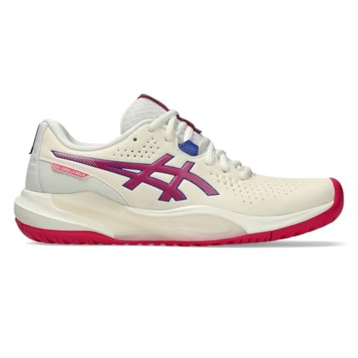 ASICS Tênis feminino Gel-Challenger 15, Creme/rosa brilhante, 38
