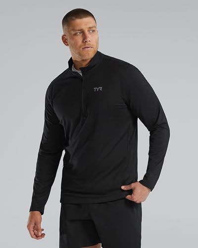 TYR T2800113XL Mw 1/4 Zip Ls Shirt Black 3XL