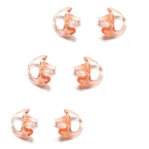 HYS Replacement Soft Silicone Ear Buds Medium Earmold for Walkie Talkie Air Acoustic Earpiece Headset (Pack of 3 Pairs)