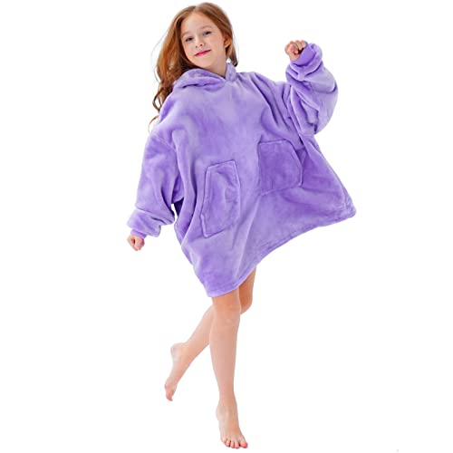 Aemicion Kids' Sherpa Wearable Blanket Hoodie