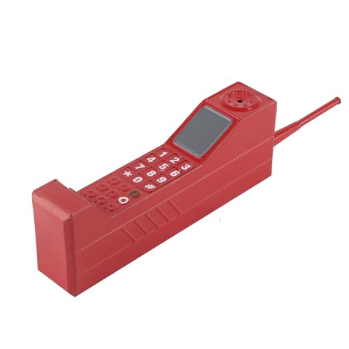 WGFOIP Vintage Retro Brick Cell Phone Ornament Model Stylized Props, Lightweight and Portable, Exquisite Appearance, Prefect Shooting Props, Family Decoration (Red)