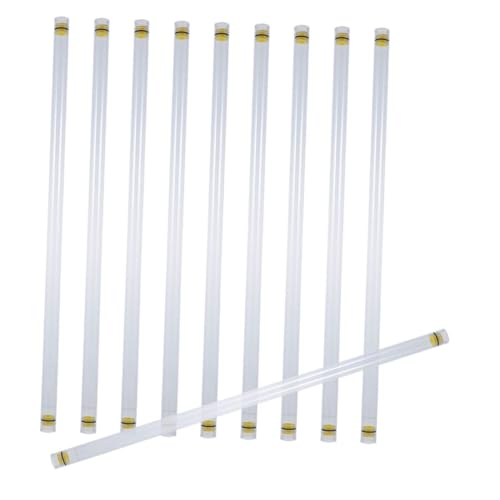 GOOHOCHY 10Pcs Fishing Float Tubes Transparent Plastic Holder for Live Bait Preservation Lightweight Design for Freshwater and Saltwater Fishing