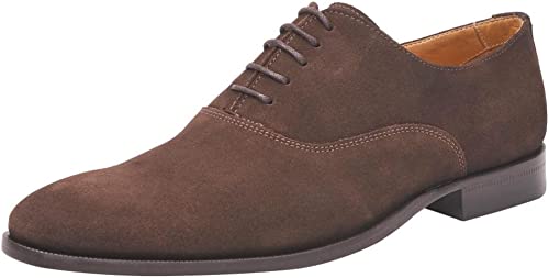 Pair of Kings The Deuce Classic Men's Suede Brown Plain Toe Oxford Shoes