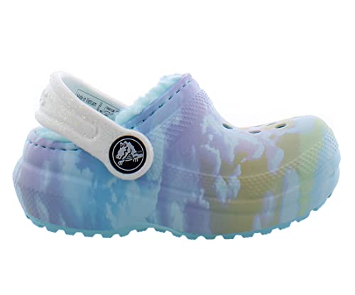 Image of Crocs Cloud Lined Clog Baby Boys Shoes Size 10, Color: Multi-Colored /Blue-Multi-Colored